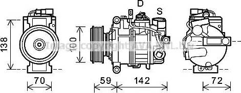 Ava Quality Cooling AIAK338 - Компресор, климатизация vvparts.bg