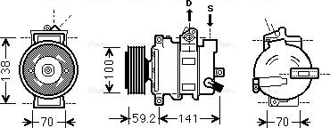 Ava Quality Cooling AIAK329 - Компресор, климатизация vvparts.bg