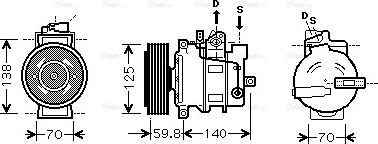 Ava Quality Cooling AIAK295 - Компресор, климатизация vvparts.bg