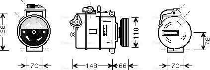 Ava Quality Cooling AIAK247 - Компресор, климатизация vvparts.bg