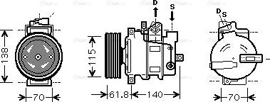 Ava Quality Cooling AIAK263 - Компресор, климатизация vvparts.bg