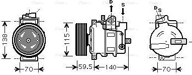 Ava Quality Cooling AIAK284 - Компресор, климатизация vvparts.bg