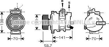 Ava Quality Cooling AIAK287 - Компресор, климатизация vvparts.bg