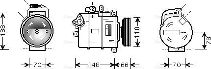 Ava Quality Cooling AIAK226 - Компресор, климатизация vvparts.bg