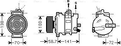 Ava Quality Cooling AIAK279 - Компресор, климатизация vvparts.bg