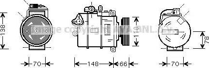 Ava Quality Cooling AI K275 - Компресор, климатизация vvparts.bg