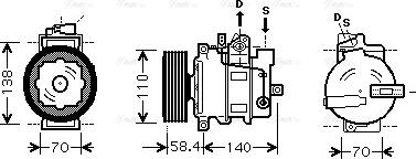 Ava Quality Cooling AIAK272 - Компресор, климатизация vvparts.bg