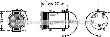 Ava Quality Cooling AI K144 - Компресор, климатизация vvparts.bg