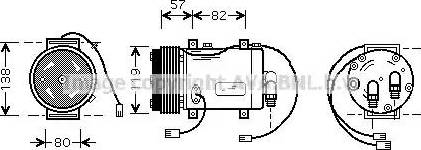 Ava Quality Cooling AI K143 - Компресор, климатизация vvparts.bg