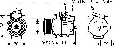 Ava Quality Cooling AIK334 - Компресор, климатизация vvparts.bg