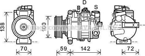 Ava Quality Cooling AIK338 - Компресор, климатизация vvparts.bg