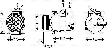 Ava Quality Cooling AI K287 - Компресор, климатизация vvparts.bg