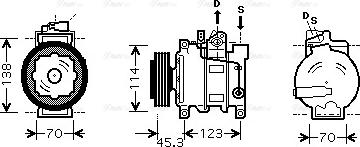 Ava Quality Cooling AI K276 - Компресор, климатизация vvparts.bg