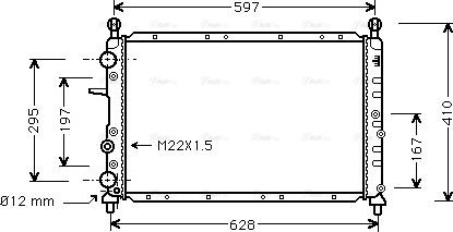 Ava Quality Cooling AL 2051 - Радиатор, охлаждане на двигателя vvparts.bg