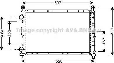 Ava Quality Cooling AL 2074 - Радиатор, охлаждане на двигателя vvparts.bg