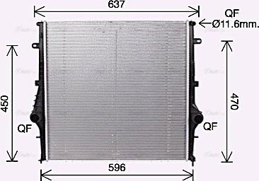 Ava Quality Cooling AL2146 - Радиатор, охлаждане на двигателя vvparts.bg