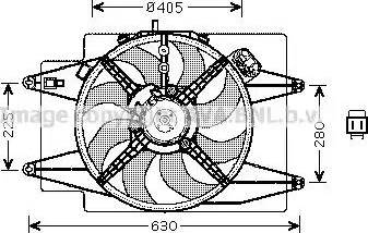 Ava Quality Cooling AL 7509 - Вентилатор, охлаждане на двигателя vvparts.bg