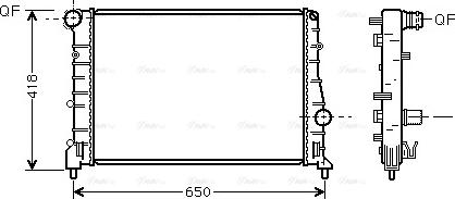 Ava Quality Cooling ALA2084 - Радиатор, охлаждане на двигателя vvparts.bg