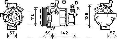 Ava Quality Cooling ALAK127 - Компресор, климатизация vvparts.bg