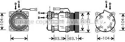 Ava Quality Cooling AL K093 - Компресор, климатизация vvparts.bg