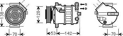 Ava Quality Cooling ALK143 - Компресор, климатизация vvparts.bg