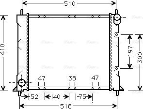 Ava Quality Cooling AU 2150 - Радиатор, охлаждане на двигателя vvparts.bg