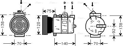 Ava Quality Cooling AUAK043 - Компресор, климатизация vvparts.bg