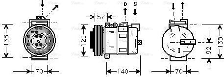 Ava Quality Cooling AUAK056 - Компресор, климатизация vvparts.bg