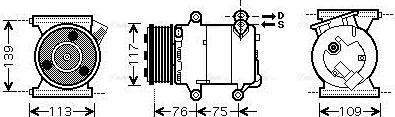 Ava Quality Cooling AUAK185 - Компресор, климатизация vvparts.bg