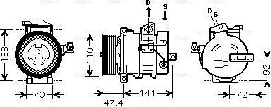 Ava Quality Cooling AUAK188 - Компресор, климатизация vvparts.bg