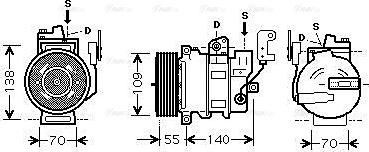 Ava Quality Cooling AU K187 - Компресор, климатизация vvparts.bg