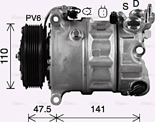 Ava Quality Cooling AUAK341 - Компресор, климатизация vvparts.bg