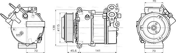 Ava Quality Cooling AUAK354 - Компресор, климатизация vvparts.bg