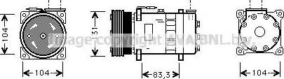 Ava Quality Cooling AU K003 - Компресор, климатизация vvparts.bg