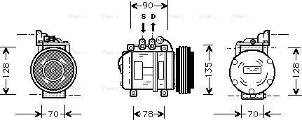 Ava Quality Cooling AU K018 - Компресор, климатизация vvparts.bg