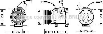 Ava Quality Cooling AU K168 - Компресор, климатизация vvparts.bg