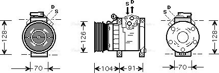 Ava Quality Cooling AU K167 - Компресор, климатизация vvparts.bg