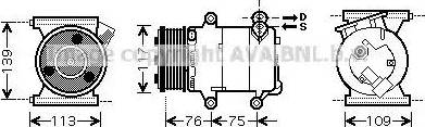 Ava Quality Cooling AU K185 - Компресор, климатизация vvparts.bg