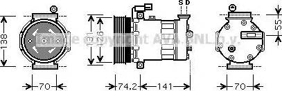 Ava Quality Cooling AU K171 - Компресор, климатизация vvparts.bg