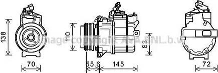 Ava Quality Cooling AUK204 - Компресор, климатизация vvparts.bg