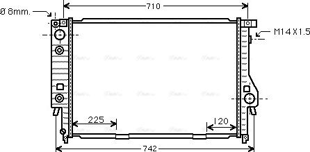 Ava Quality Cooling BW 2094 - Радиатор, охлаждане на двигателя vvparts.bg