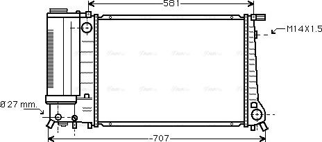 Ava Quality Cooling BW 2090 - Радиатор, охлаждане на двигателя vvparts.bg