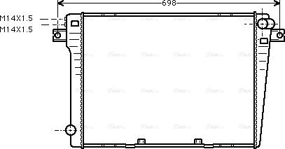 Ava Quality Cooling BW 2057 - Радиатор, охлаждане на двигателя vvparts.bg