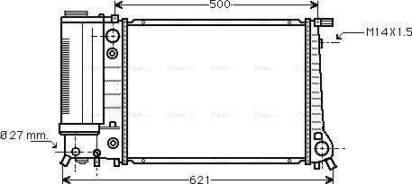 Ava Quality Cooling BW 2084 - Радиатор, охлаждане на двигателя vvparts.bg