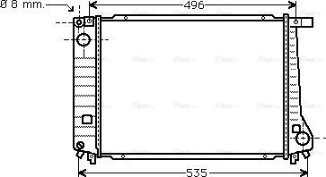 Ava Quality Cooling BW 2086 - Радиатор, охлаждане на двигателя vvparts.bg