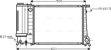 Ava Quality Cooling BW 2083 - Радиатор, охлаждане на двигателя vvparts.bg