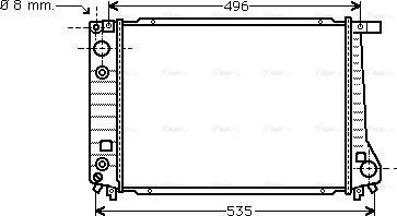 Ava Quality Cooling BW 2087 - Радиатор, охлаждане на двигателя vvparts.bg