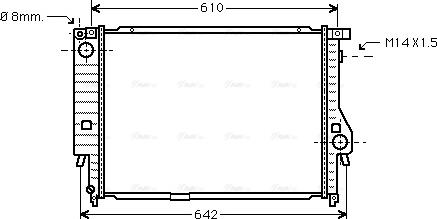 Ava Quality Cooling BW 2144 - Радиатор, охлаждане на двигателя vvparts.bg