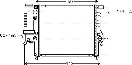 Ava Quality Cooling BW 2146 - Радиатор, охлаждане на двигателя vvparts.bg