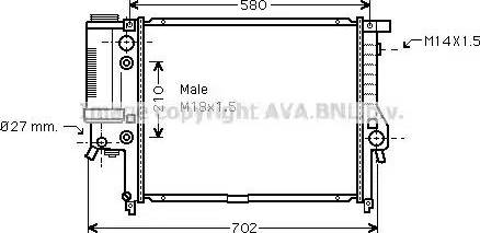 Ava Quality Cooling BW 2143 - Радиатор, охлаждане на двигателя vvparts.bg